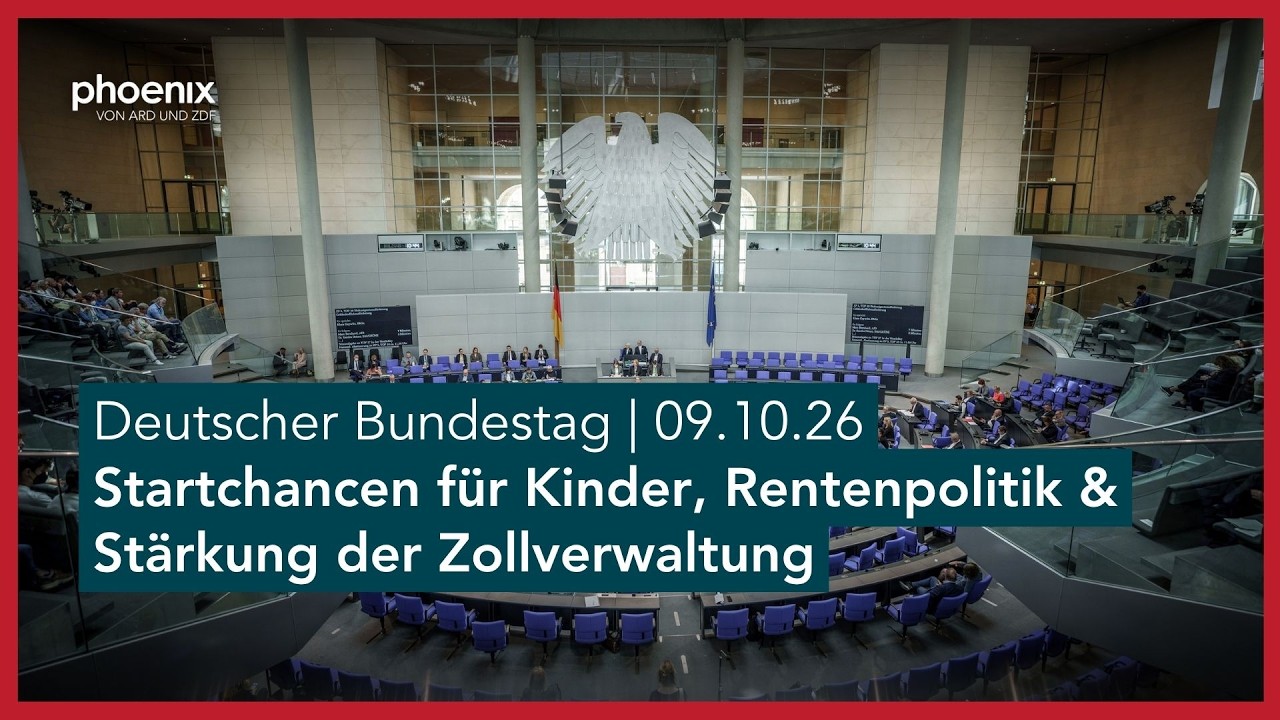 Bundestagsdebatte am 9. Oktober 2026 im phoenix-Livestream